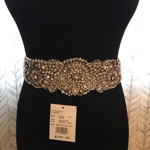 Wedding crystal sash belt NWT